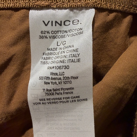 Vince Ribbed Button-Front Jacket in Warm Caramel - Picture 5 of 8